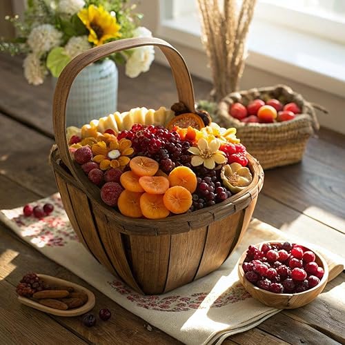 Miniatura 53 de Cesta de regalo "Get Well Soon" (Mejórate pronto), bandeja de madera para frutos secos + cinta roja (12 piezas surtidas), paquete de cuidado "Feel