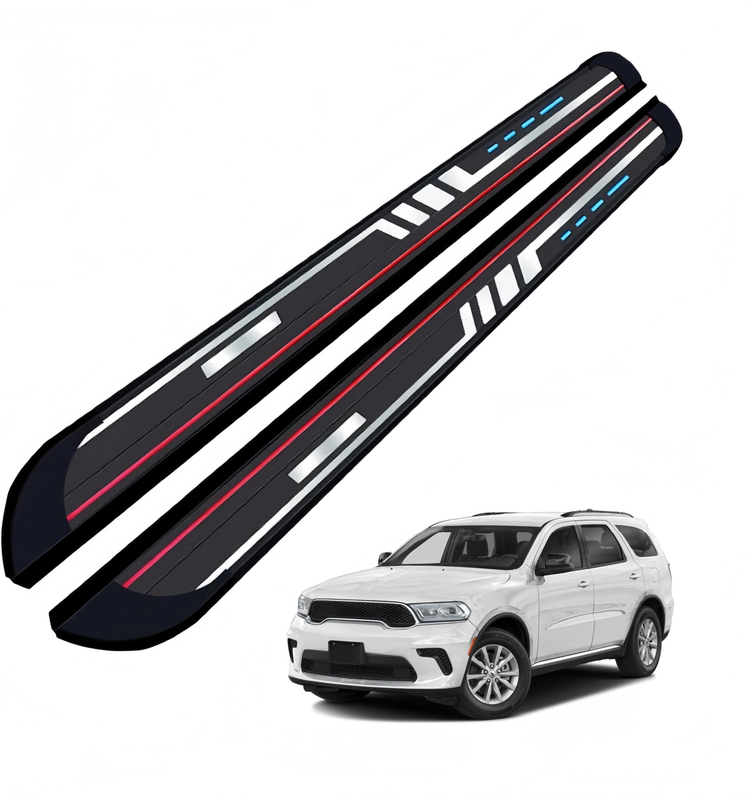 Running Boards Compatible with Dodge Durango 2018-2026 (Excluding RT, RT Plus Models), Side Step Bars Aluminum Alloy