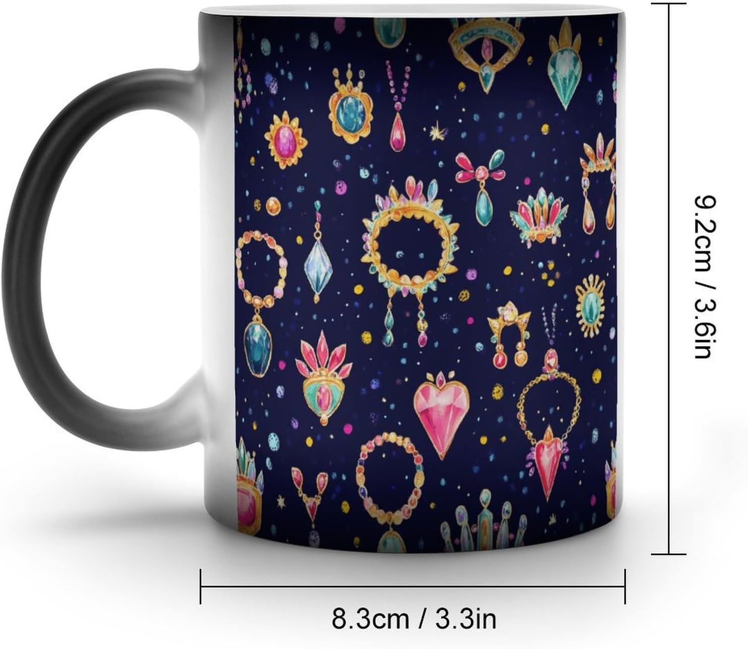 Jewelry Rings Necklaces Funny Color Changing Coffee Mug Ceramic Magic Cup Personalized Discoloration Tea Mugs