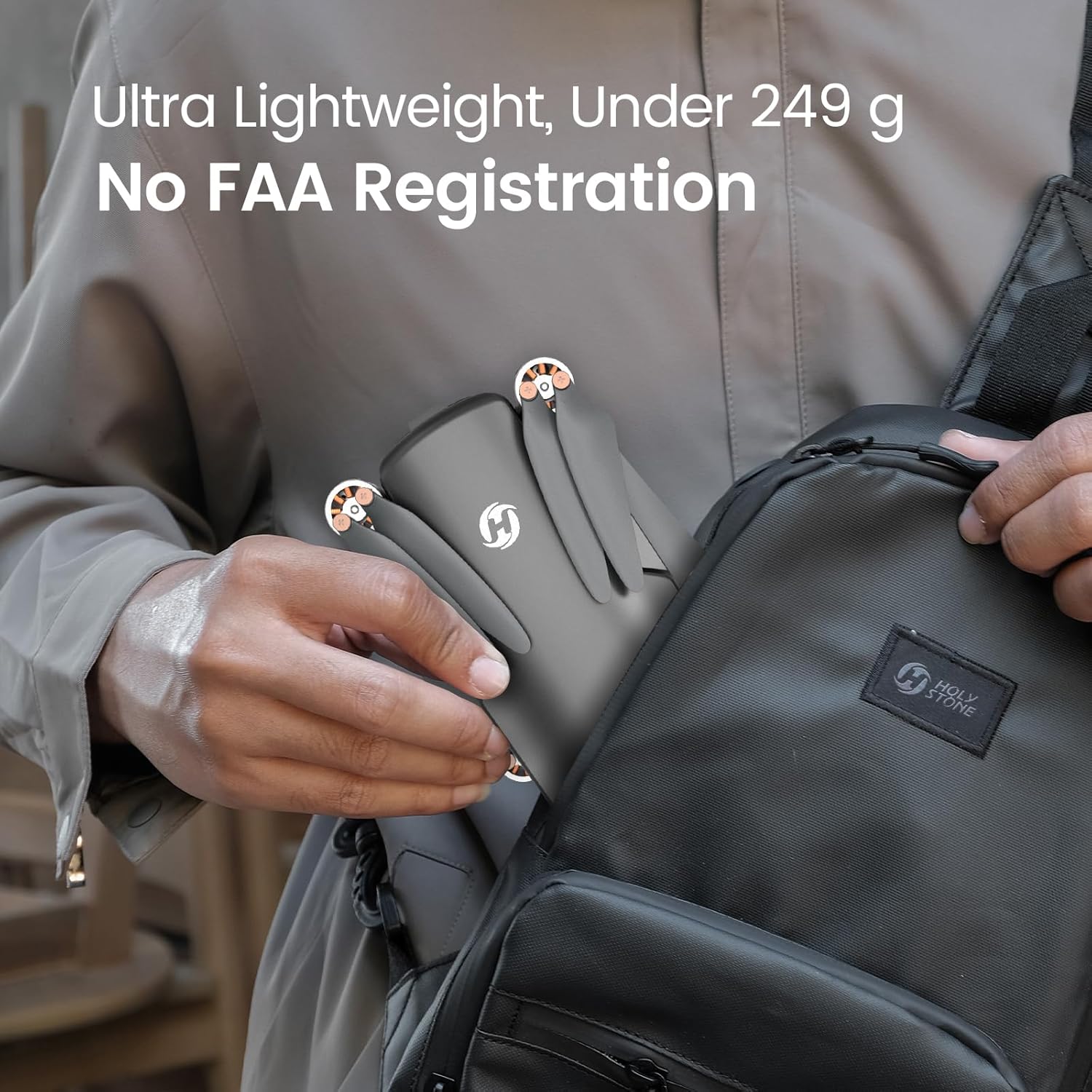 Holy Stone HS360S GPS Drones with Camera for Adults 4K; 249g Foldable FPV RC Quadcopter with 2 Batteries, 10000 Feet Control Range, Brushless Motor, Follow Me, Smart Return Home, 5G Transmission