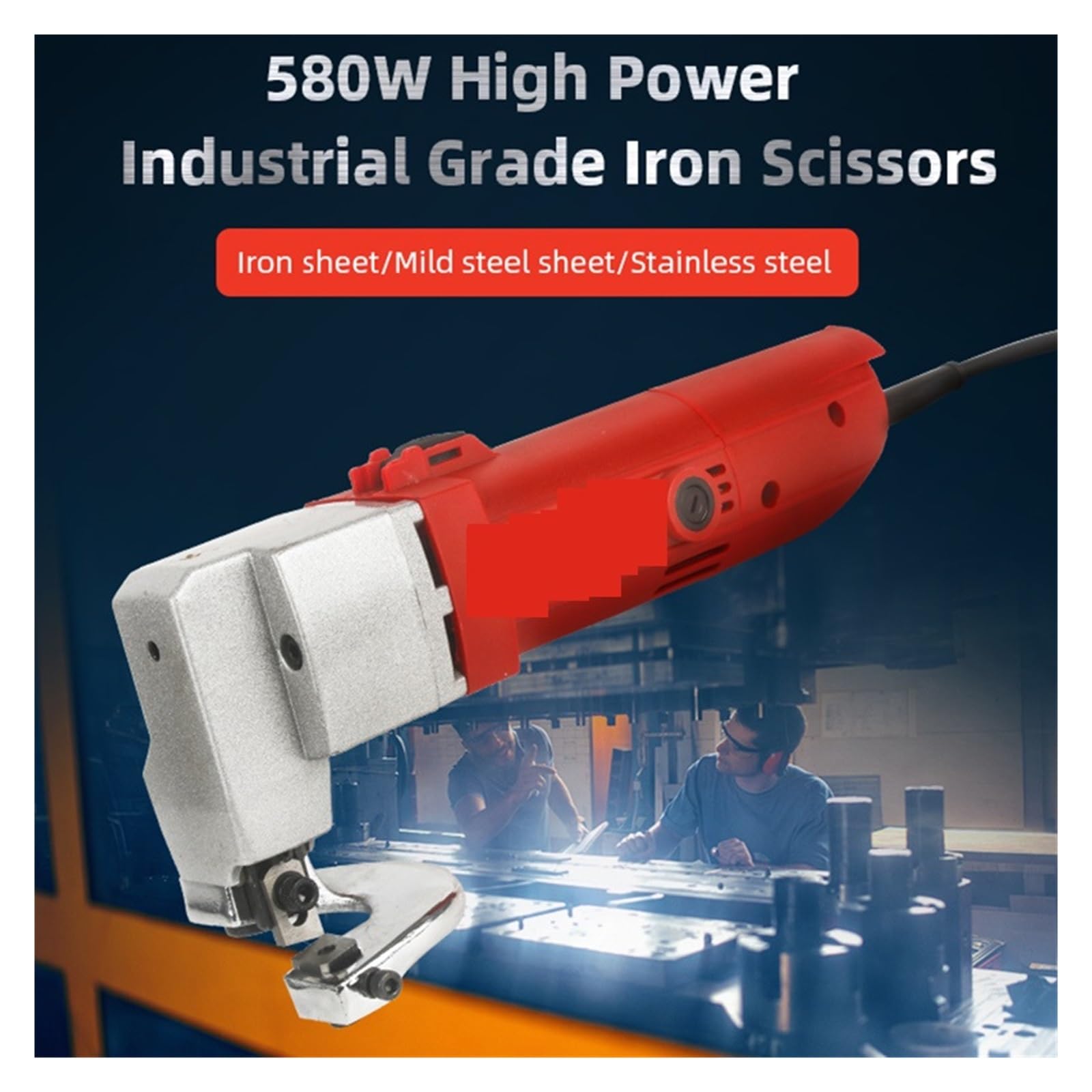 Przecinarki Rotacyjne, Elektryczny nożycowy przecinak do blachy 580W 2.5mm zdolność cięcia sekatory przecinak do metalu nożyce do blachy żelaznej(Machine with blade)