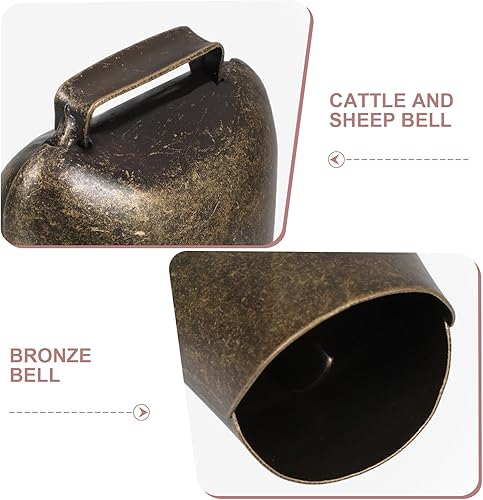 Miniatura 3 de EXCEART 2 unids vaca caballo oveja pastando cobre campanas ganado cabra hierro campanas granja animal cobre fuerte bronce campana 2.19 oz