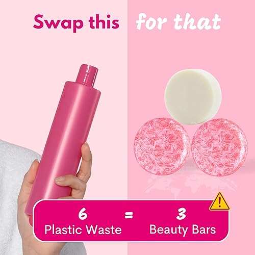 Miniatura 8 de Muun Rosemary - Juego de 3 barras de champú y acondicionador para el crecimiento del cabello sólido natural para mujeres con cabello lacio y rizado