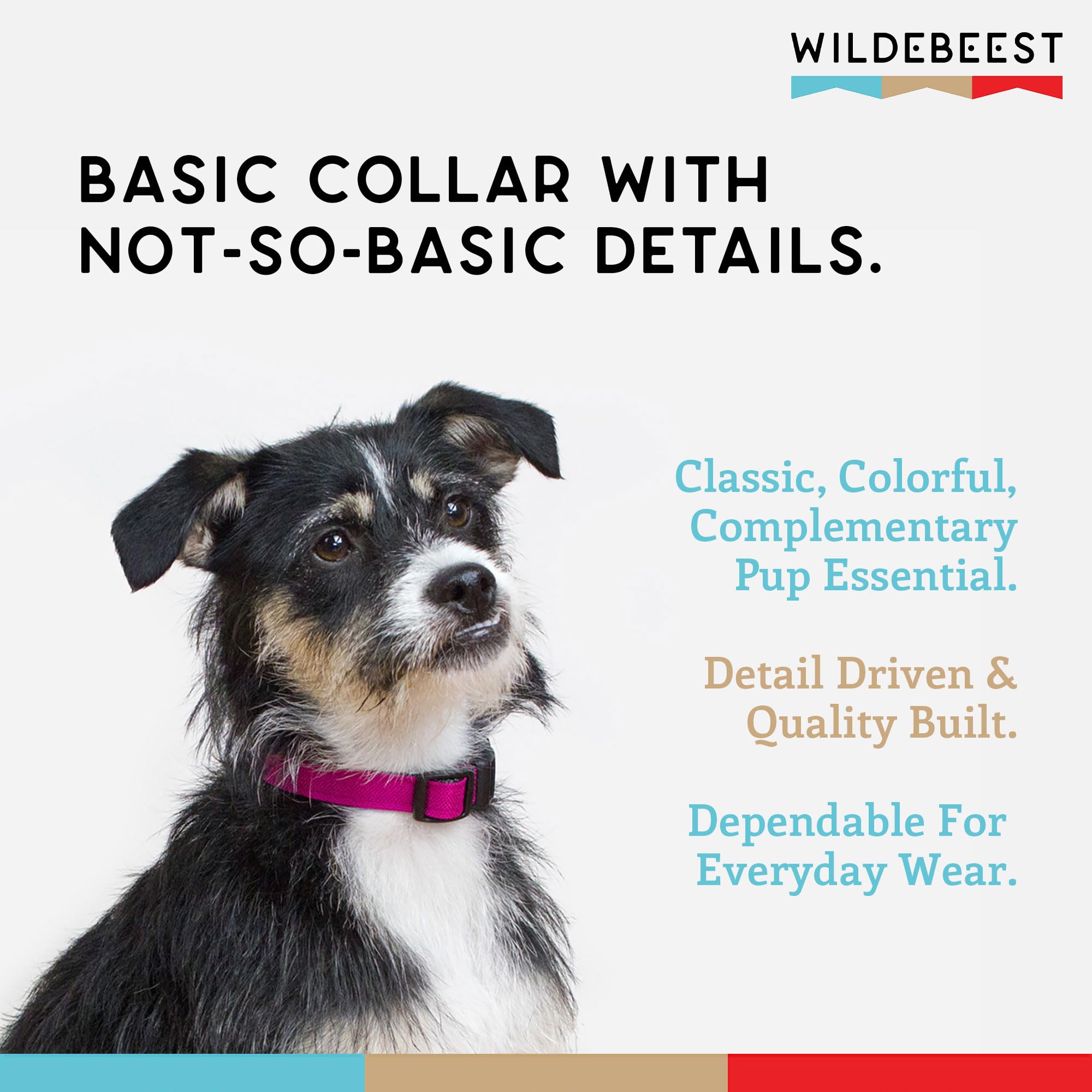 Basic Hundehalsband Aus Polyester – Verstellbar, Weich & Strapazierfähig, Größe L In Rosa-Leoparden-Muster