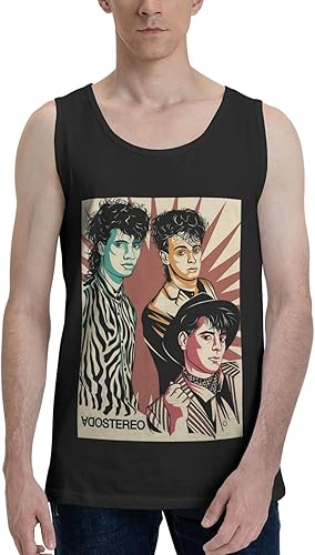 Soda Music and Stereo Men's Tank Top Graphic Quick Dry Sleeveless Tee Shirt Beach Workout Tanks