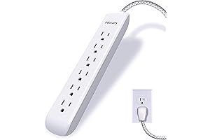 6 Outlet Philips Surge Protector Power Strip