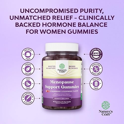 Miniatura 34 de Suplemento completo de menopausia herbaria para mujeres, menopausia multibeneficio, alivia el equilibrio hormonal para mujeres para sudores