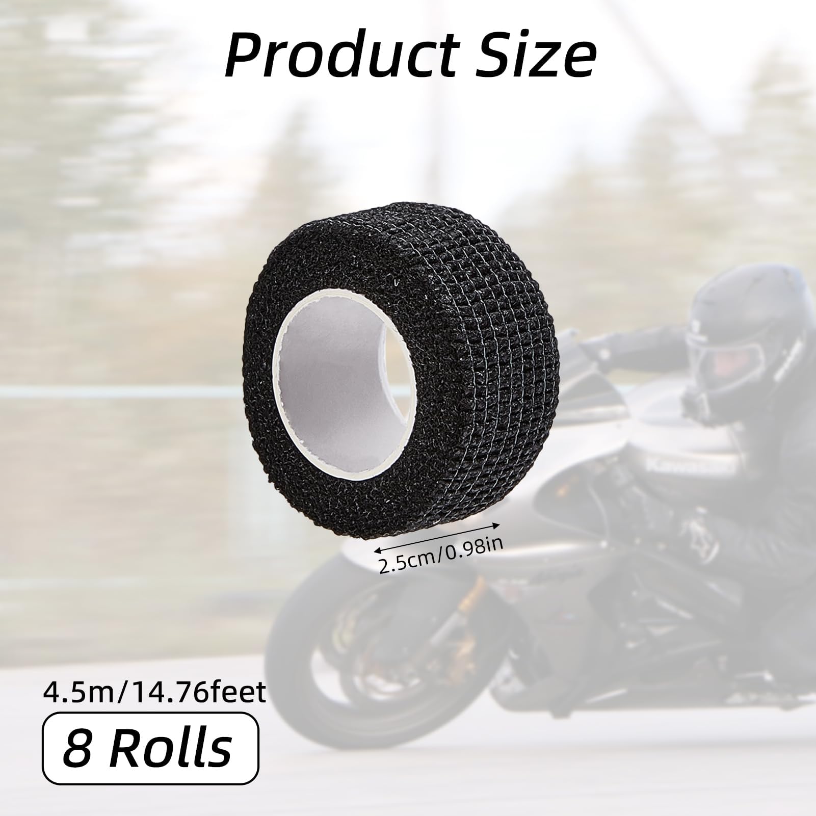 NICENEEDED 8 Rotoli Protezione per Scarpe Cambio Moto, Copertura del Cambio della Motocicletta Autoadesiva in Tessuto Non Tessuto