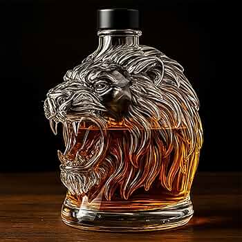 Amazon.com | Whiskey Bottle Lion's Head 10 oz Novelty Glass