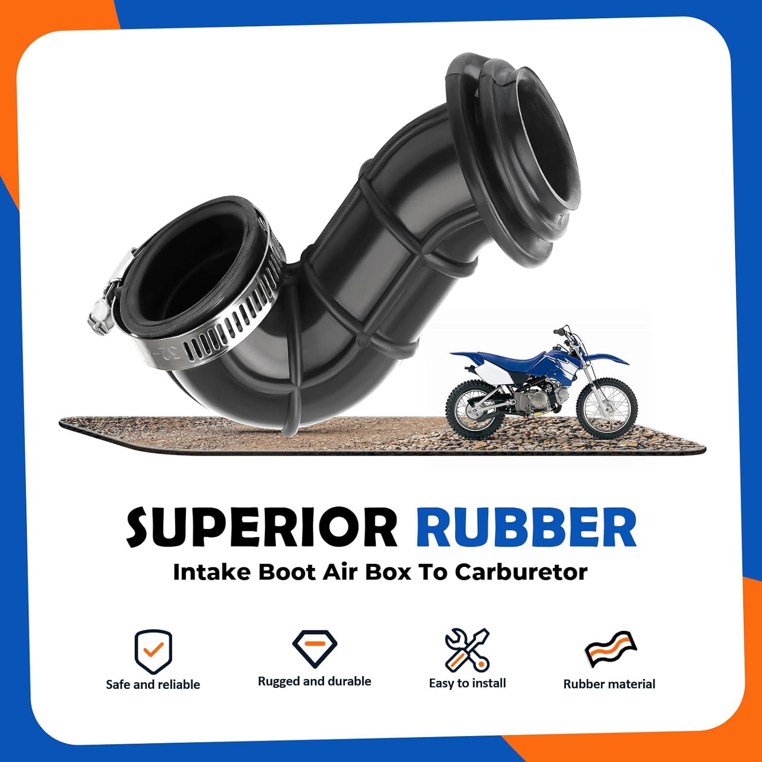Intake Boot Air Box To Carburetor for Yamaha TTR110E 2008-2009 2011-2024 5B6-14453-00-00