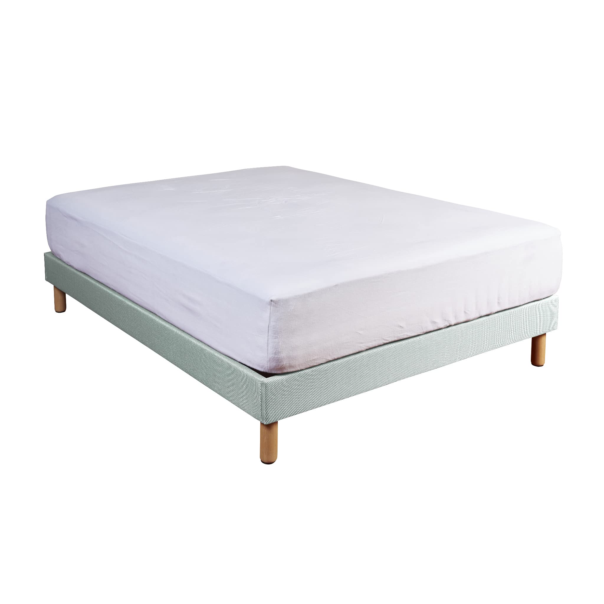 Protège Matelas Molleton 100% Coton Bio - Bonnet 40 cm 160x200