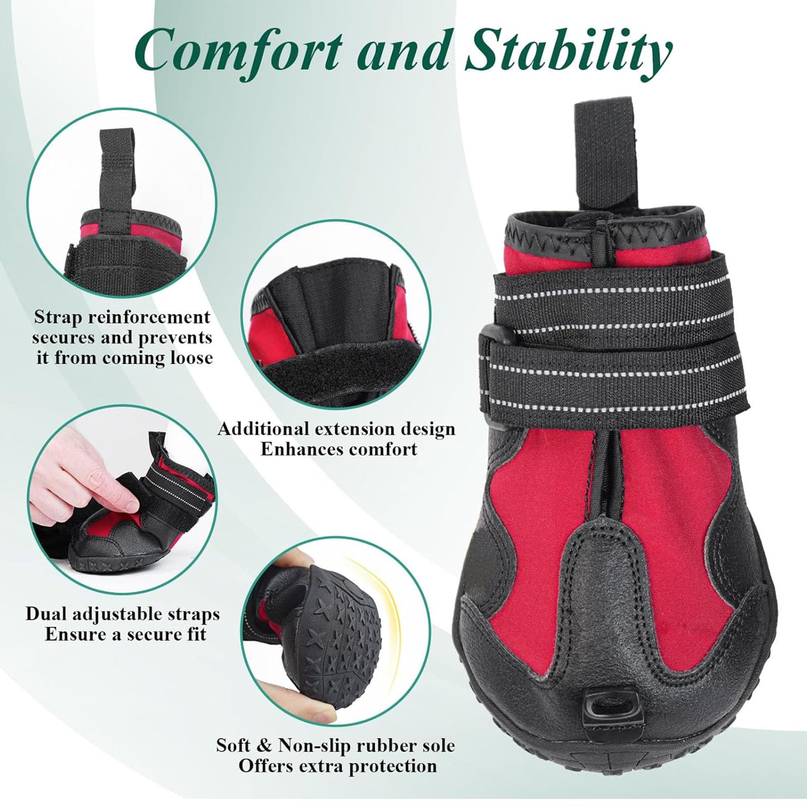 SENECESLI Attelle de Pied Tombante avec Bobine pour Chien, Attelle de Pied de Chien Respirante avec Semelle Antidérapante pour Problèmes de, Arthrite, Chaussette Hautement élastique (M)