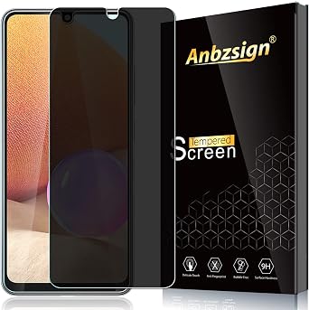 Anbzsign [2 Pack] Samsung Galaxy A32 4G 6.4-inch Not fit Galaxy A32 5G Privacy Screen Protector, Anti-Spy 9H Hardness Tempered Glass