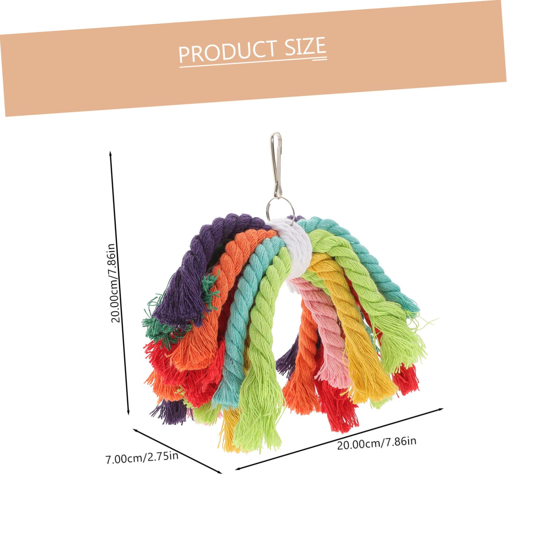 VANZACK 5pièces Jouet à Mâcher pour Perroquet Coton Accessoire Et Sûr pour Oiseaux Favorise Le Jeu Détente pour Cage à Oiseaux