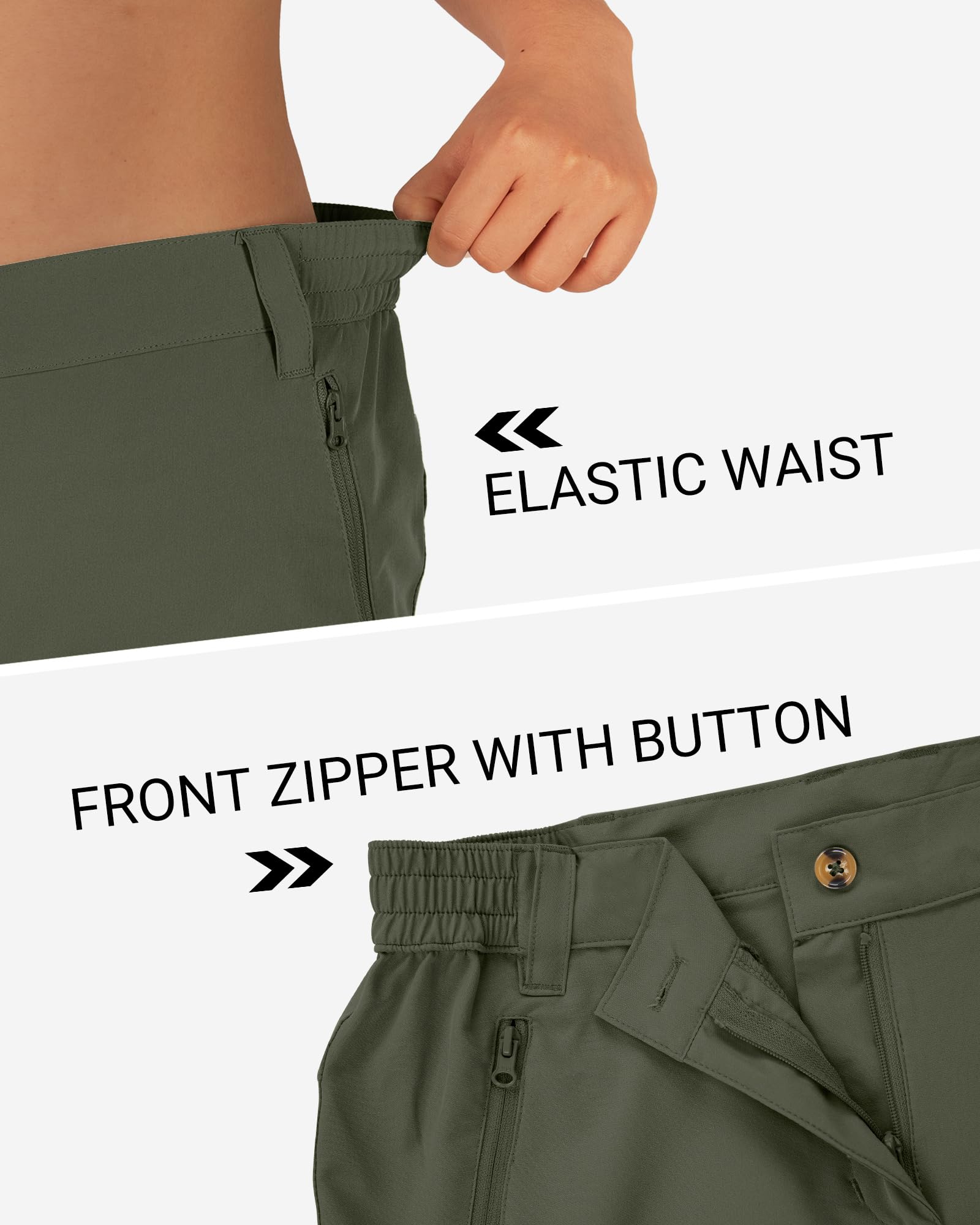 Outdoor Ventures Short court pour femme UPF50+ - Protection UV - Short de randonnée - Léger - Stretch - Séchage rapide