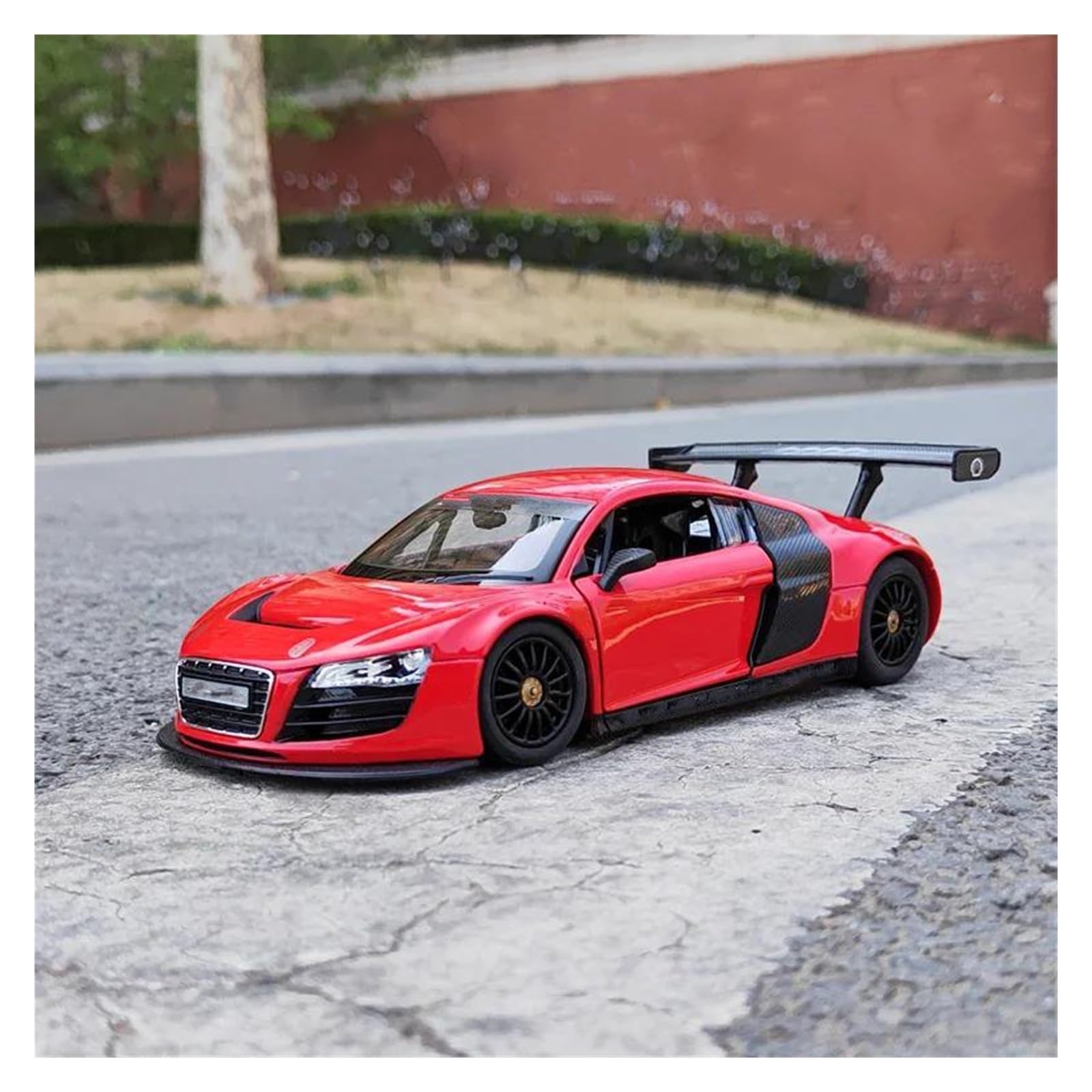 BANKOTO Diecast Car 1:24 For Audi R8 Alloy Car Model Diecast Metal Sports Vehicles Collection Collectible Model(Red)