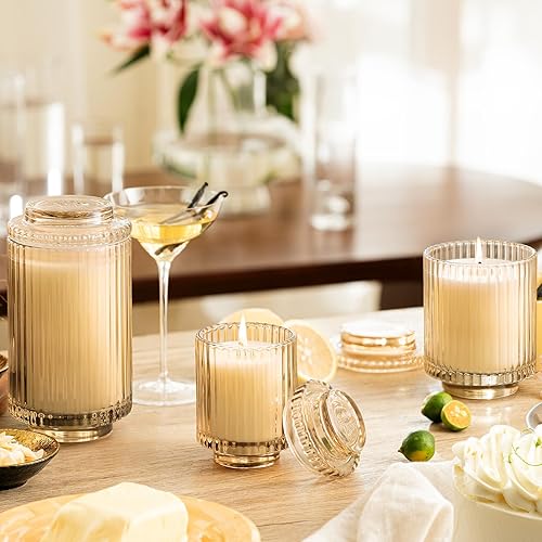 Miniatura 53 de LA JOLIE MUSE Velas perfumadas para el hogar, vela perfumada de peonía de maracuyá, cera de soja natural, 80 horas de combustión, velas de regalo