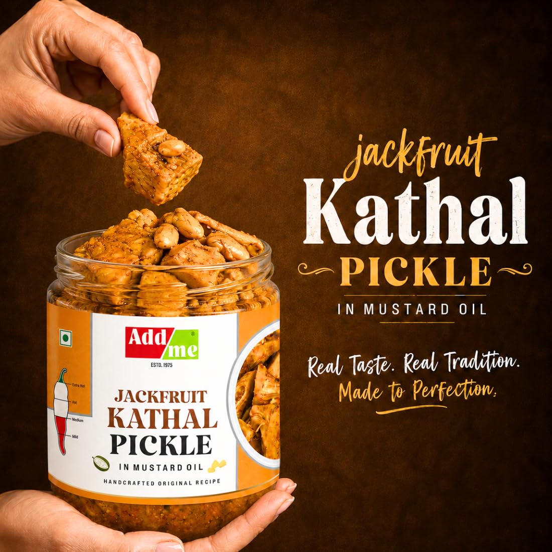 Add me Kathal Ka Achar 500 g hausgemachte Jackfrucht-Gurke 500 g Glas