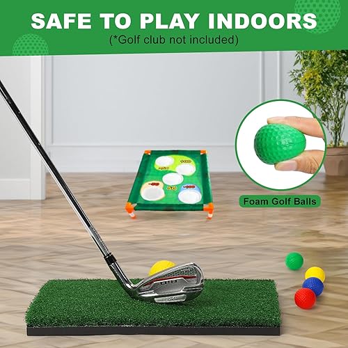Miniatura 5 de TOY Life Juego de Cornhole de golf, juego de hoyos de maíz, juego de golf para adultos y niños, patio trasero, juego de golf, juego de hoyo, equipo