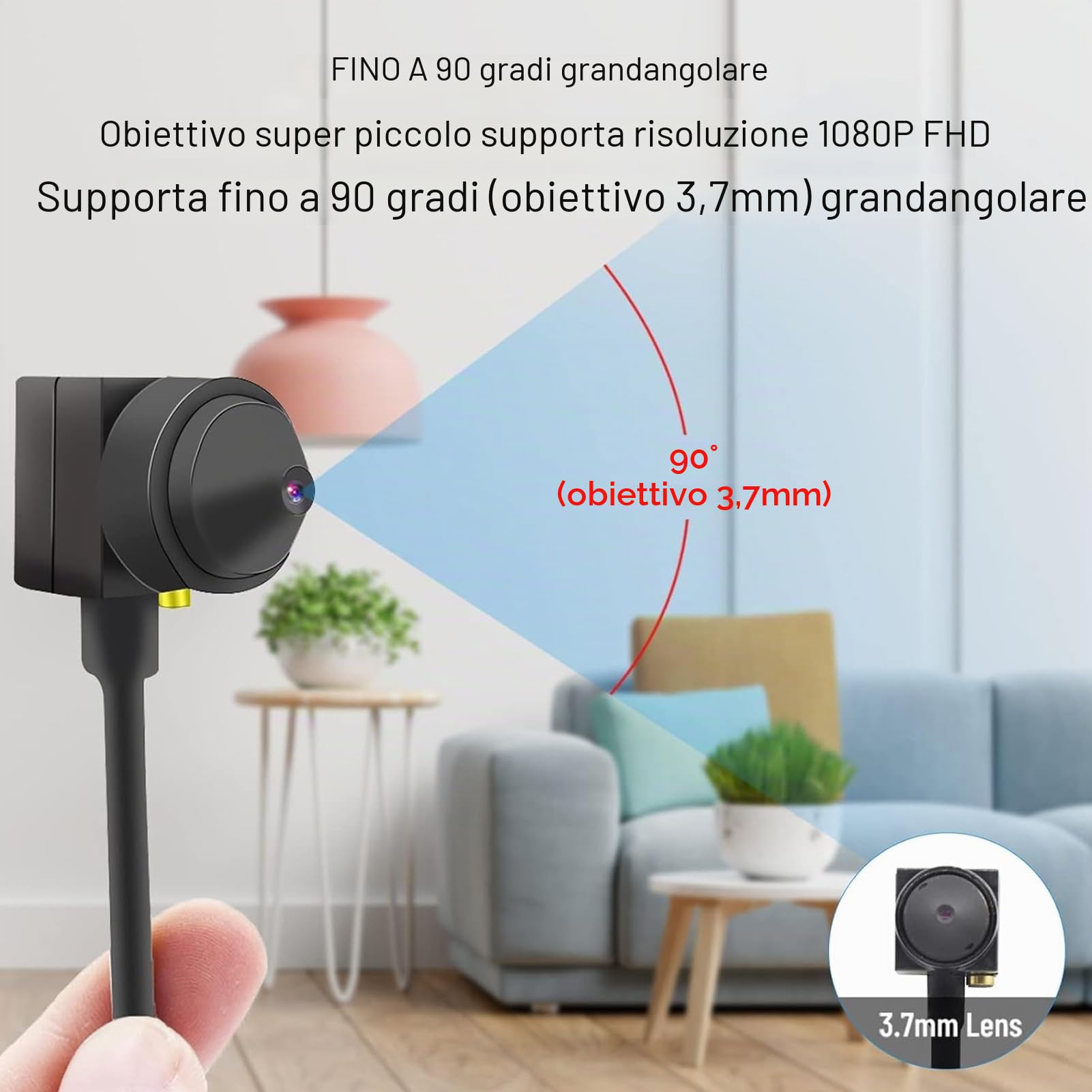 VBESTLIFE Eye to Cam, 1080P Center Cam Webcam con Schermo Centrale Messa a Fuoco Automatica con Microfono, Eye to Camera, per Lezioni Online, Videochiamate, Registrazioni e Riunioni