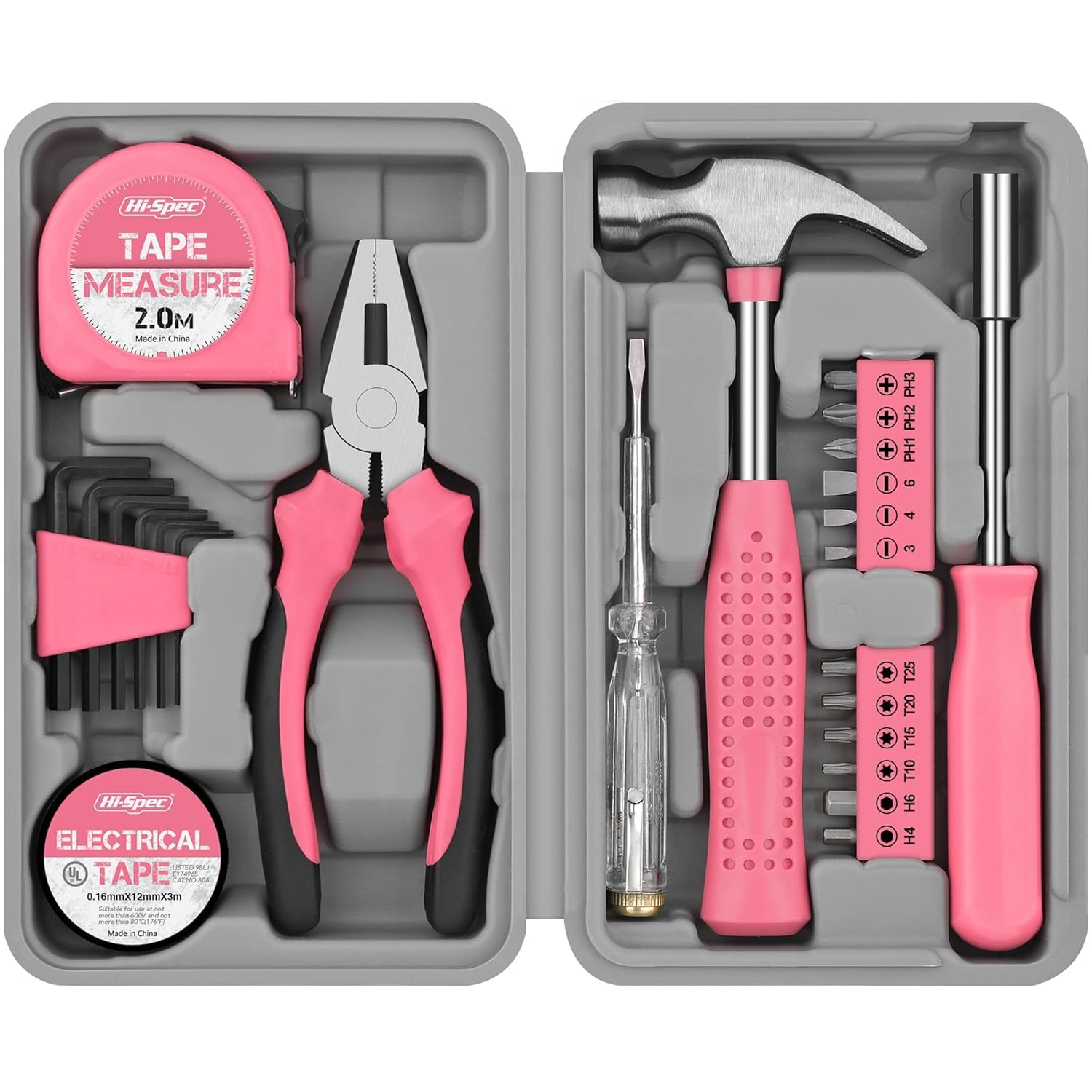 DotCom 24-Piece Household Tools Kit Essential Home Repair Set with Plastic Toolbox Ideal for College Students, Home Use & More DotCom 24-Piece Household Tools Kit Essential Home Repair Set with Plastic Toolbox Ideal for College Students, Home Use & More