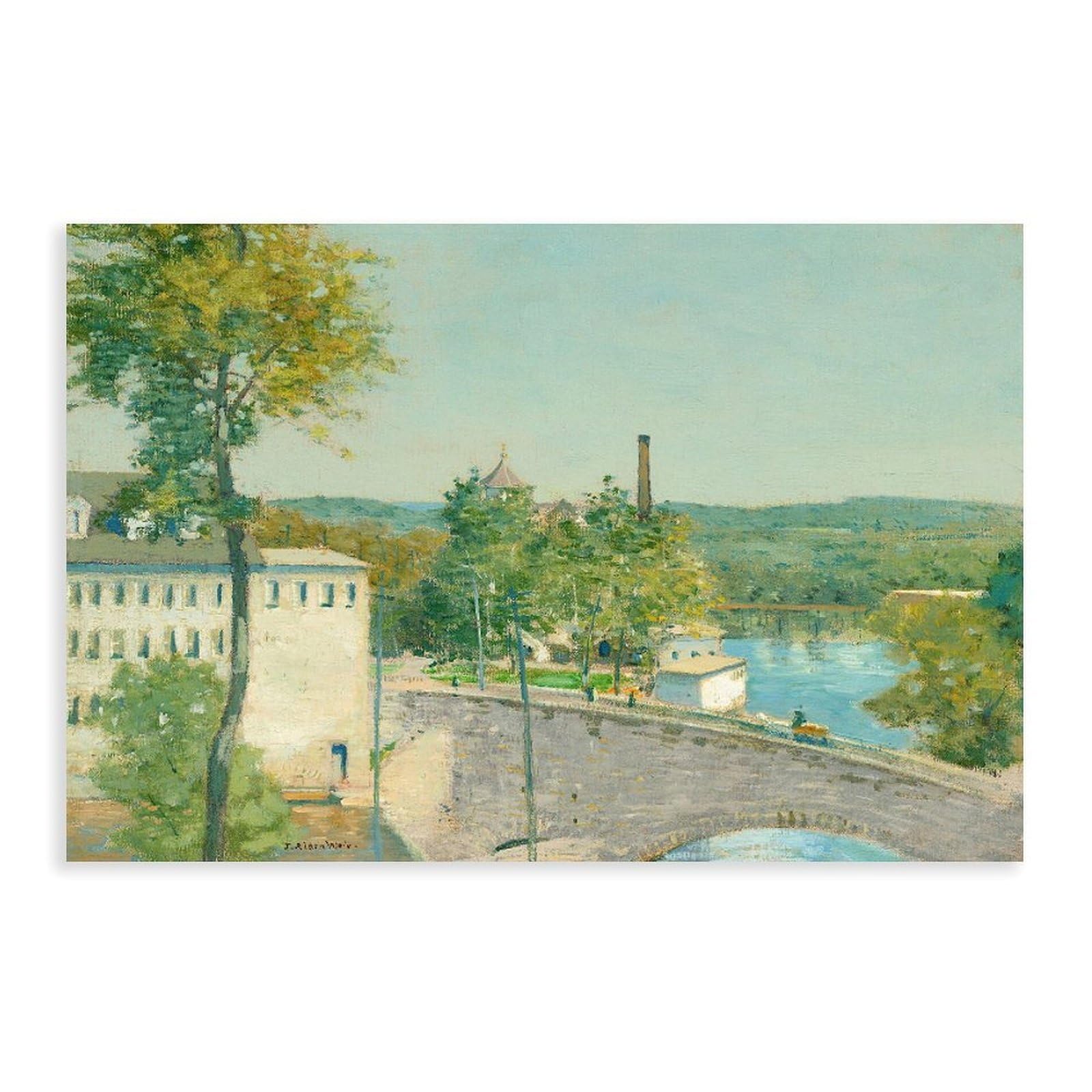 DFJyjFGJJ Julian Alden Weir,U.S. Thread Company Mills, Willimantic, Connecticut Canvas Poster And Wall Art Picture Print Modern Family Bedroom Decor 20" L X 30" W