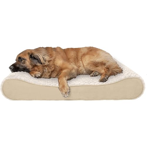 Furhaven Orthopedic, Cooling Gel, and Memory Foam Pet Beds for Small, Medium, and Large Dogs - Ergonomic Contour Luxe Lounger Dog Bed Mattress and More