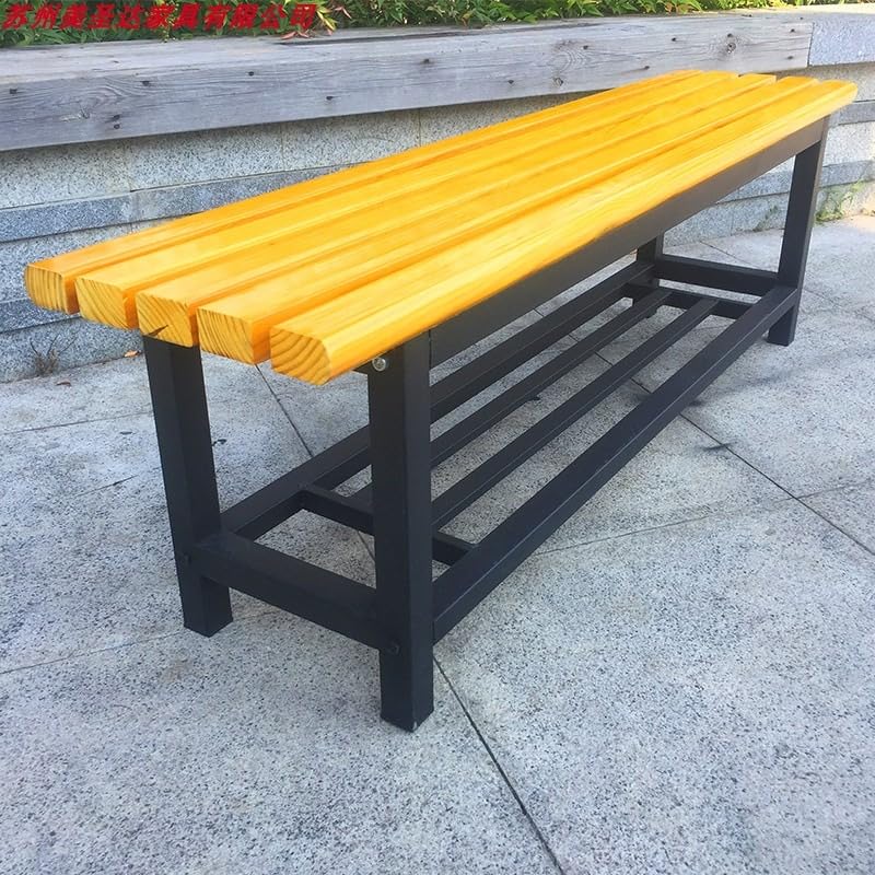 Banc d'extérieur en métal sans dossier 2 places en acier pour porche et jardin