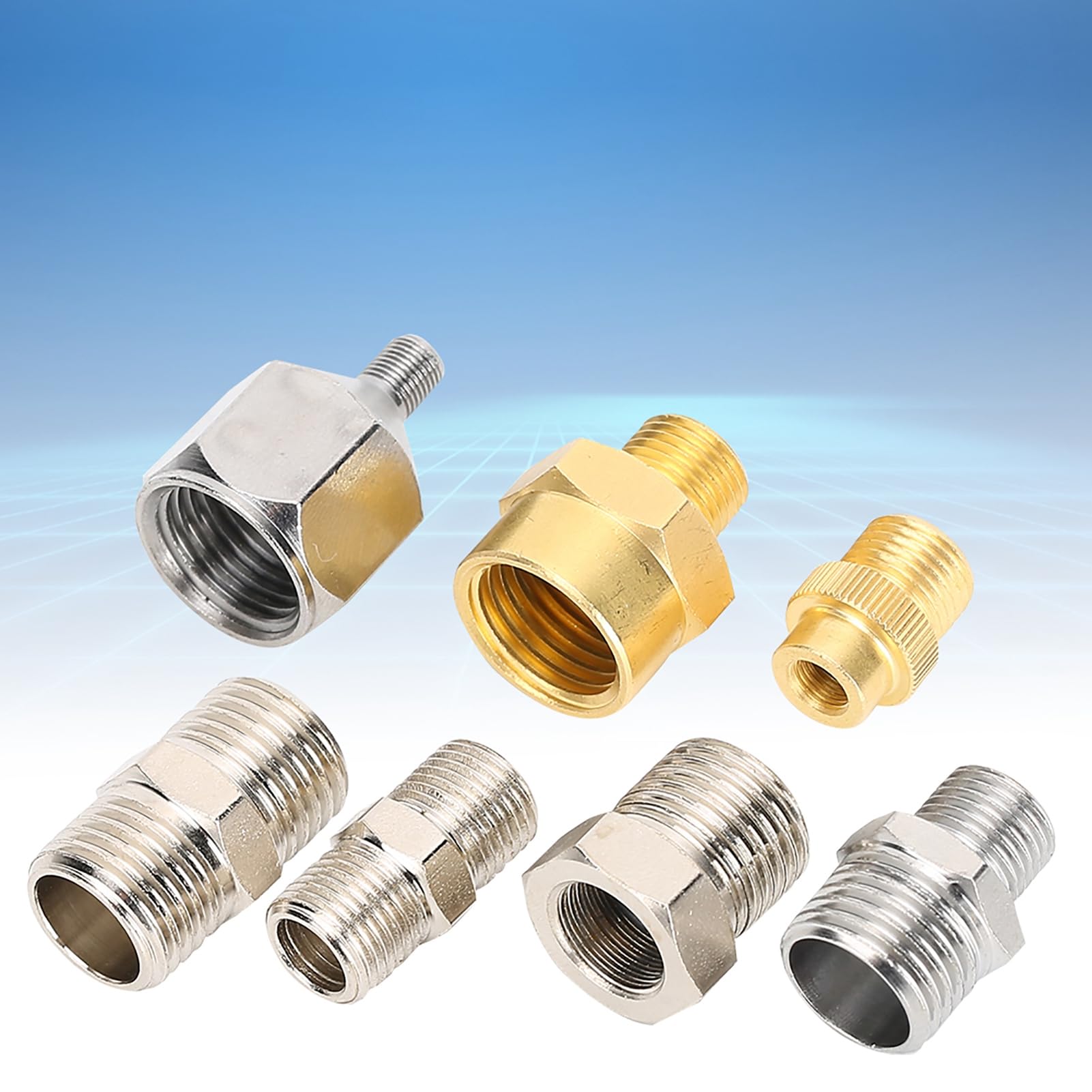 7PCS Airbrush Adapter Zestaw 1/8 Cali 1/4 Cal BSP Złącze dla Węża Sprężarki Airbrush Szybkie Wydanie Zestaw Profesjonalny Sprężarki Powietrza Dostarcza Te Adaptery Original Original