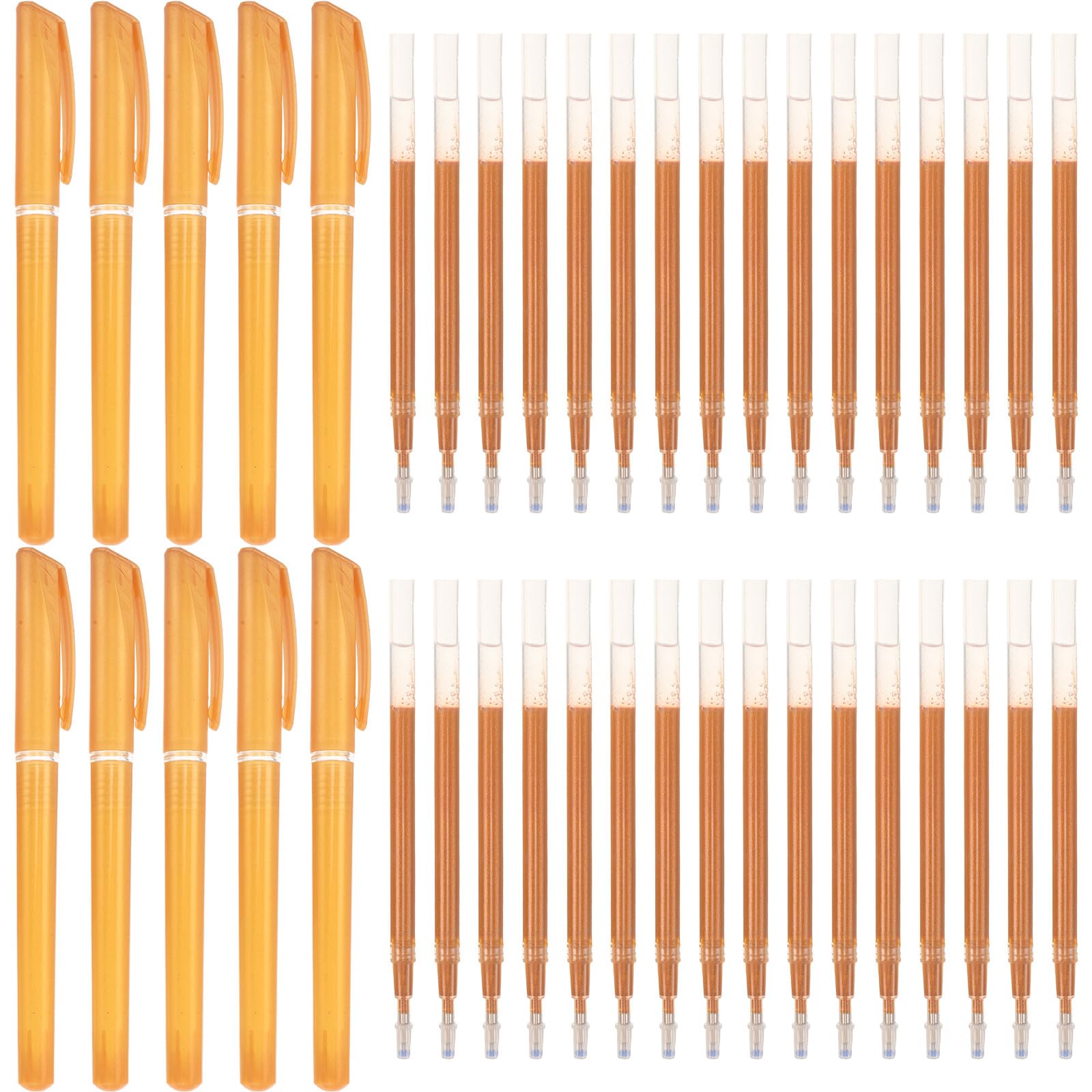Zerodeko 1 juego de bolígrafos de gel dorados metálicos de 0,7 mm con