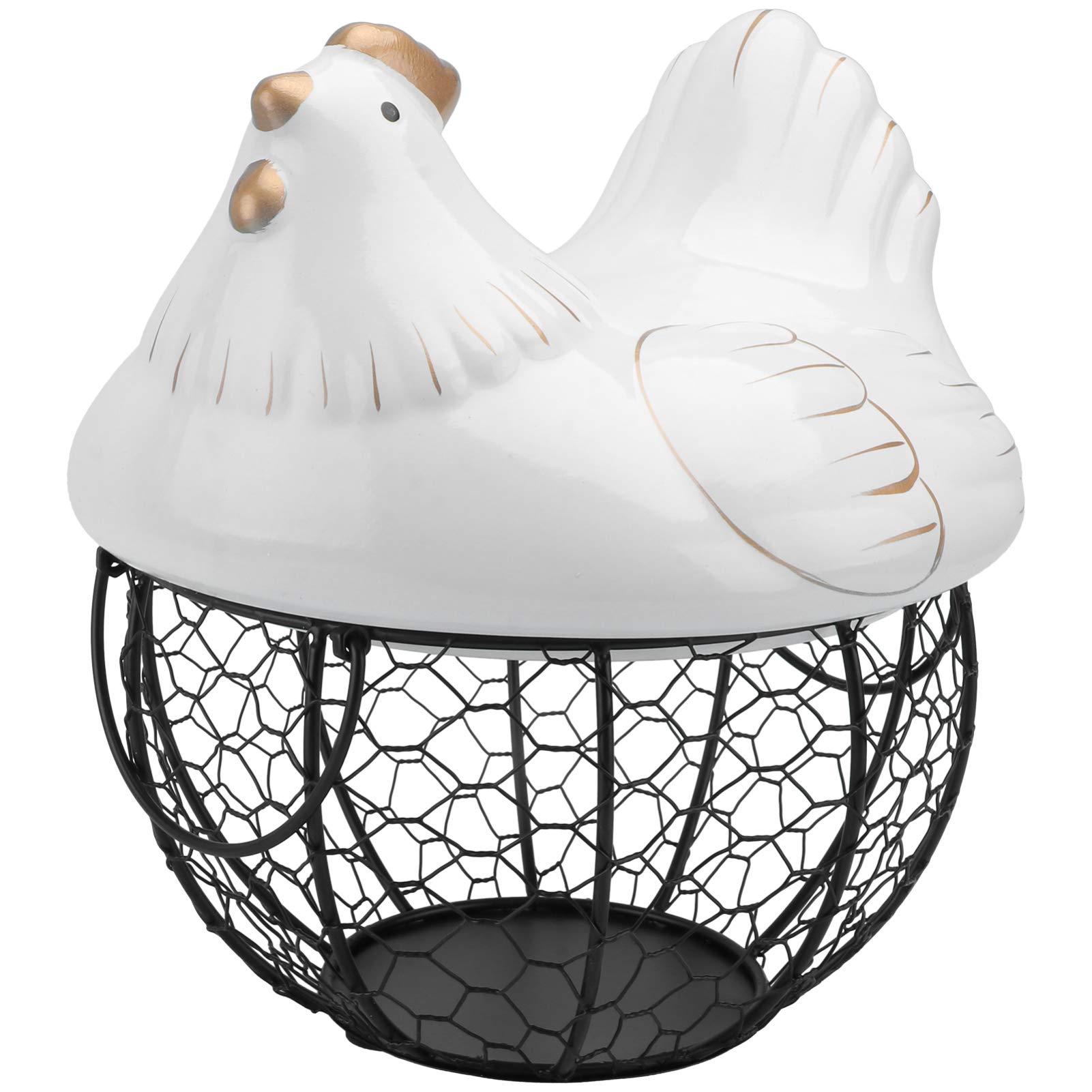 BESPORTBLE 1pièce Panier De Rangement Couvercle Corbeille à Fruits Et Œufs Design De Poule Adorable Pour Cuisine Stockage Décoratif