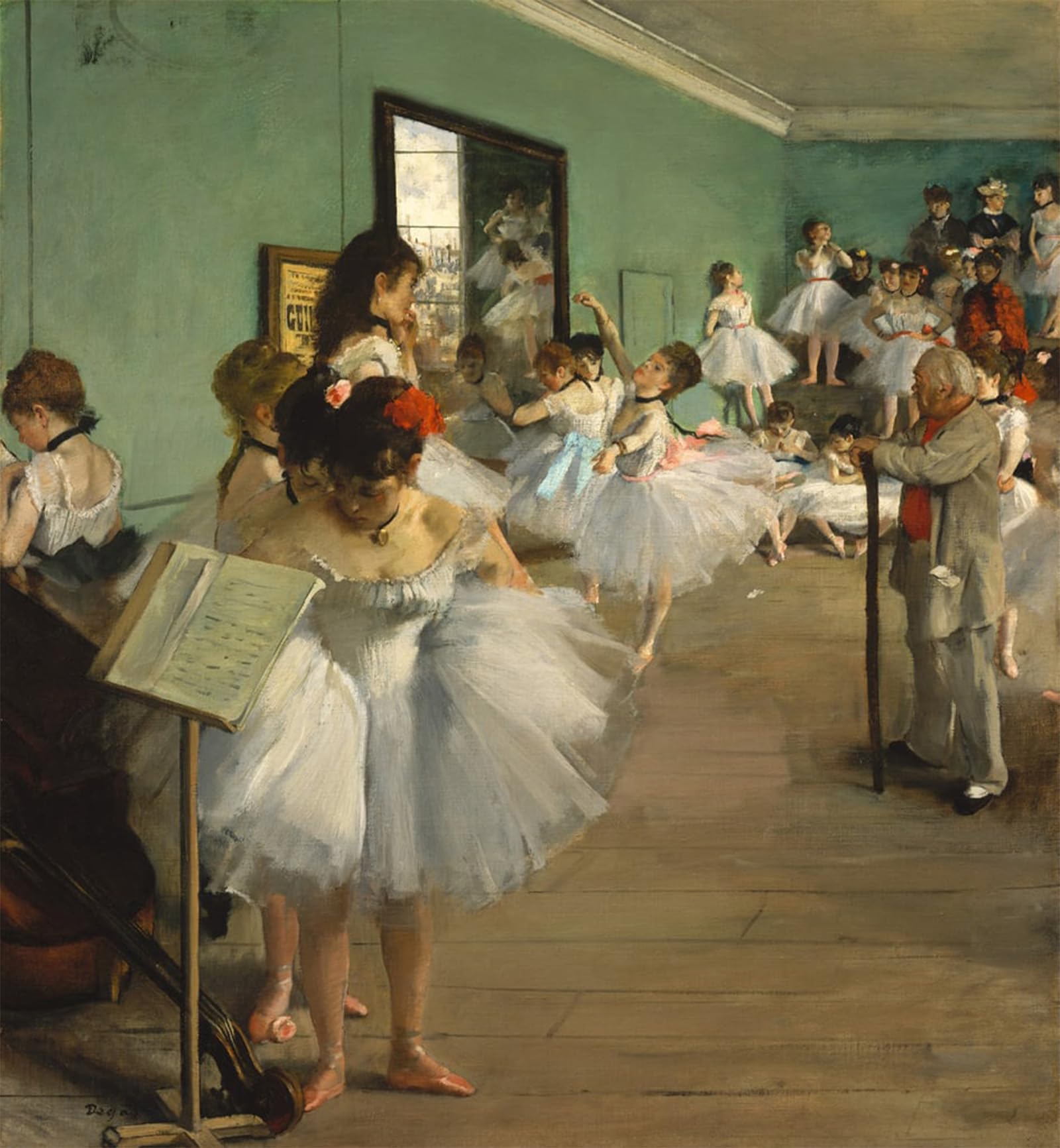 SERENDIPITP Abstract Painting Mural Print Picture Wall Decor Painting the Dance Class by Edgar Degas Vintage Wall Artwork for Home Decor 60x90cm