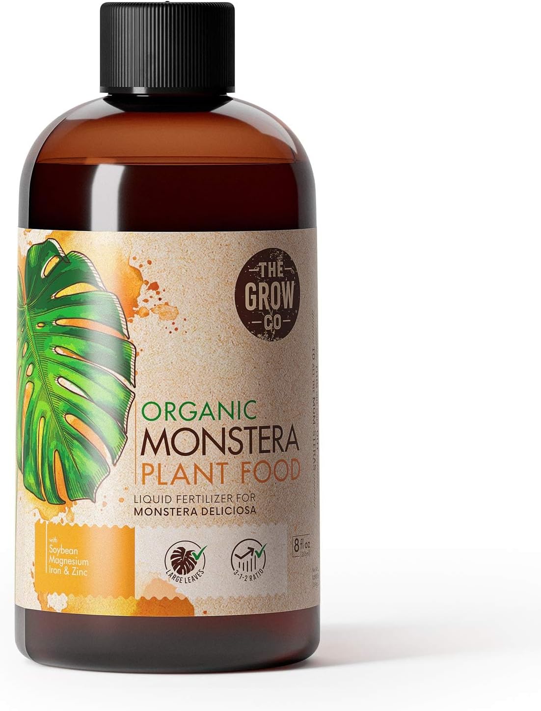 Monstera Plant Food - Organic Liquid Fertilizer for Indoor and Outdoor Monstera Plants - Nutrients for Healthy Tropical Leaves and Steady Growth (8 oz)
