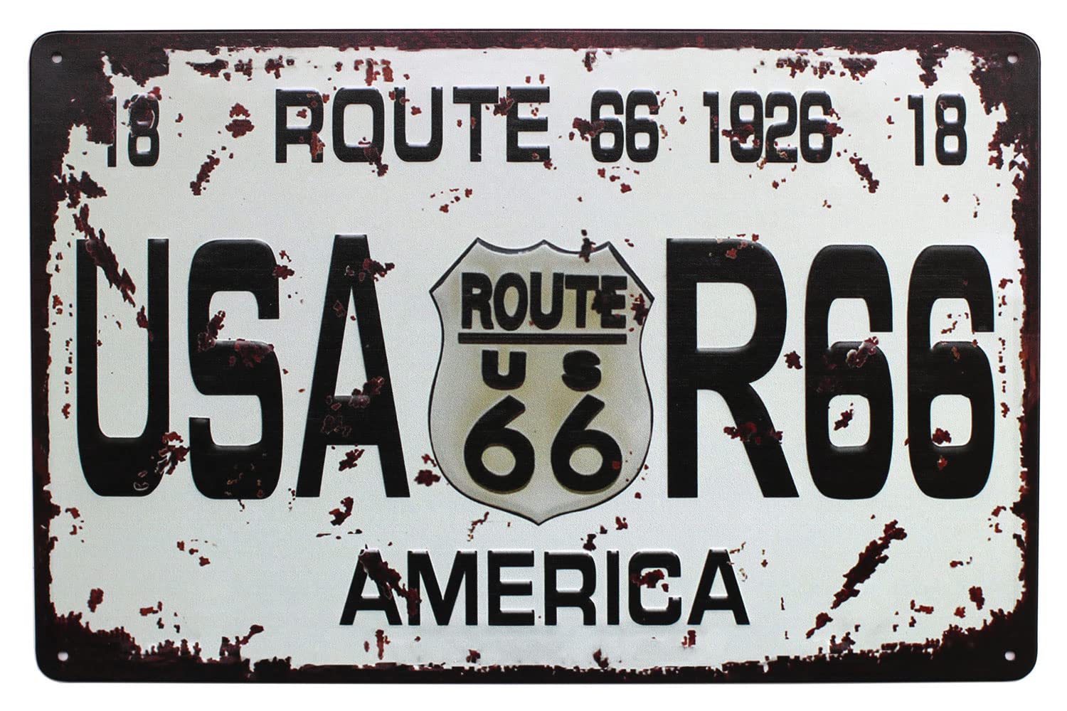 Amazon.com: ARTCLUB Route 66 1926 USA R66 American Metal Tin Sign