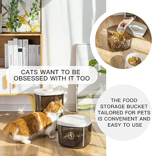 Miniatura 3 de LivLab Dispensador de arroz, contenedor de arroz de 10 libras con taza medidora, contenedor de cereales de alimentos, contenedores para el hogar