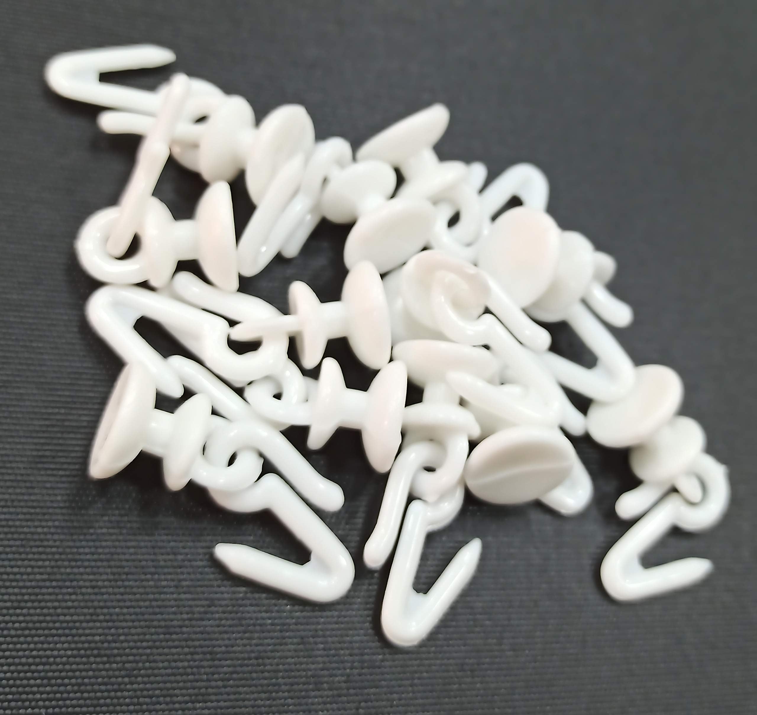 FAPBADRI Plastic Runner / Slider for C Channel / Curtain Track with Plastic Hooks - 50 Pieces 1
