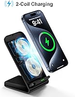 Vista 3 de Samsung - Cargador inalámbrico de carga rápida, soporte inalámbrico para teléfono Android para Samsung Galaxy S26 S25 S24 Ultra S24 S23 FE S22 S21