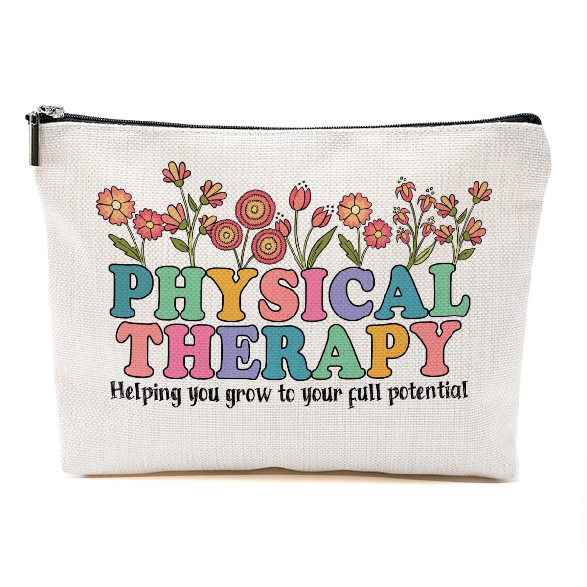 Physical Therapy Gifts Physical Therapist Gifts Physical Therapy Makeup Bag for Physiotherapist Women Female Girl Coworker Friend Cosmetic Bag Toiletry Bag Zipper Pouch Christmas Birthday Graduation