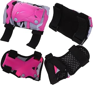 Kisangel Conjunto De Equipamentos De Proteção Para Crianças Joelheiras Para Jovens Joelheiras Cotoveleiras Protetores De Pulso Conjunto De Equipamentos De Proteção Ajustáveis