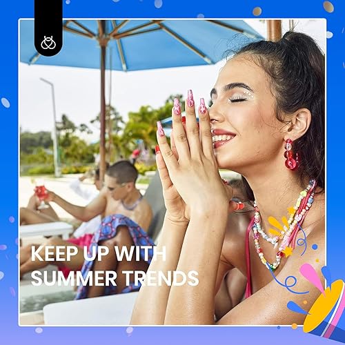 Miniatura 12 de beetles colección “Rainbow” - Kit de esmaltes de uñas en gel, de 20 colores, verde, rosa, azul, con brillantina y nude para niñas, con 3 frascos