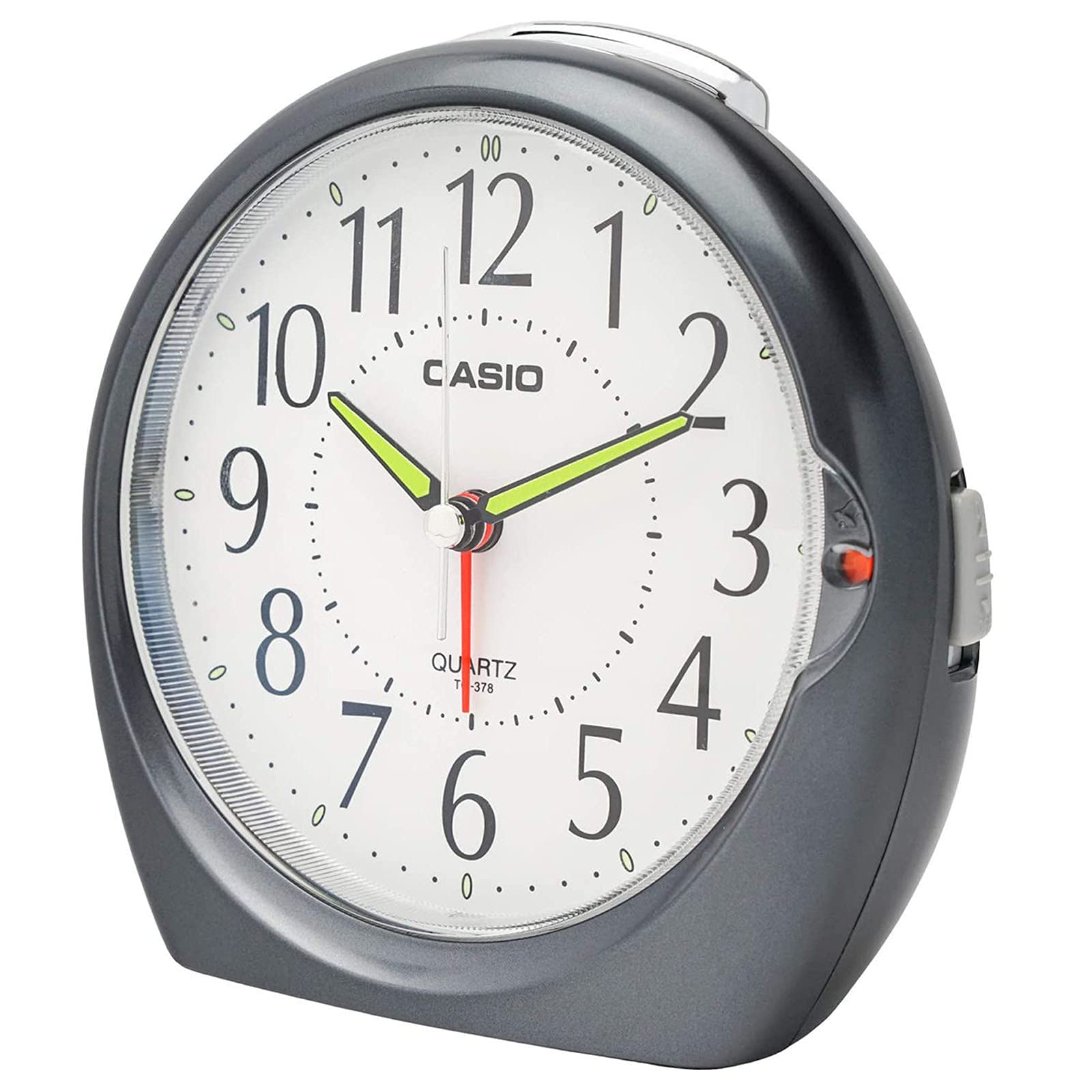 Amazon.co.jp: CASIO(カシオ) 目覚まし時計 グレー アナログ ベル音