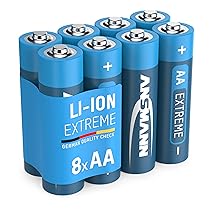 ANSMANN Extreme Lithium Batterie AA Mignon – un Pacco da 8 – 1,5V | LR6 – Alta capacità, estremamente leggera – potenza + 700% in piu di Alkaline5V 1X8 Bolla Mignon Aa Batteria, 700% More Power