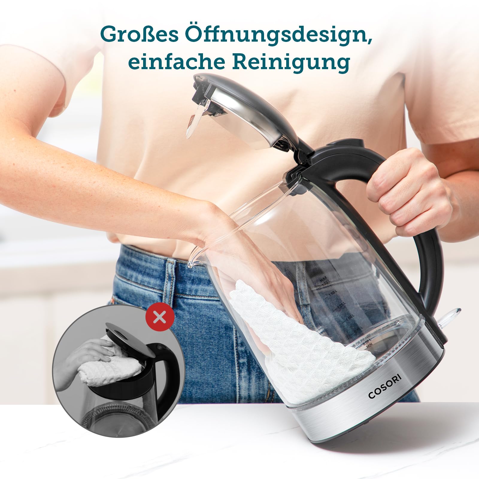 Cosori Czajnik Elektryczny, Czarny, 1,7L