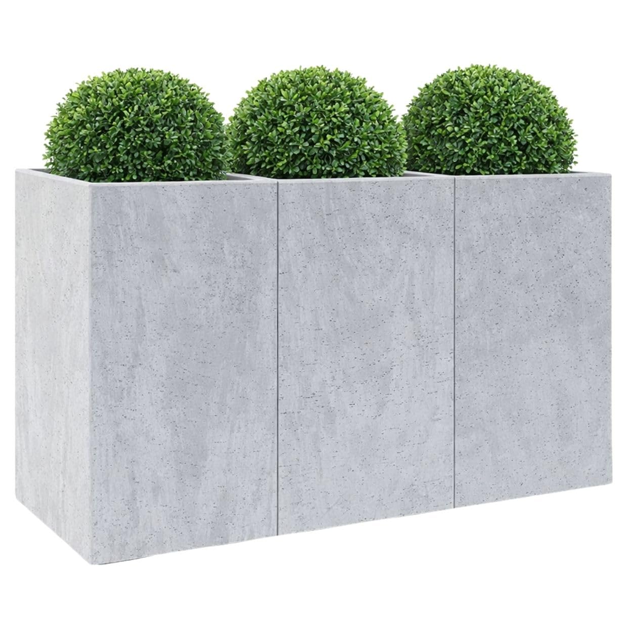 Blumentopf Blumenkübel grau 60x90 Übertopf Pflanzgefäß auf Rollen Betonstruktur Modern für Garten Balkon Terrasse