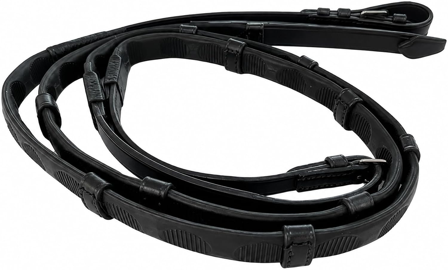 Correct Connect Thumb Grip Reins for Horse Riding - Soft Ergonomic Design, Easy Clean Rubber Grip, Dressage & Jumping, Professional Equestrian Equipment