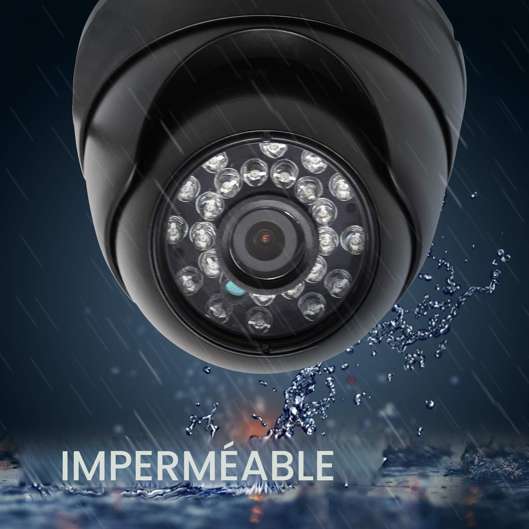 Svpro Caméra dôme étanche Microphone 720p USB dôme Caméra de Surveillance en extérieur