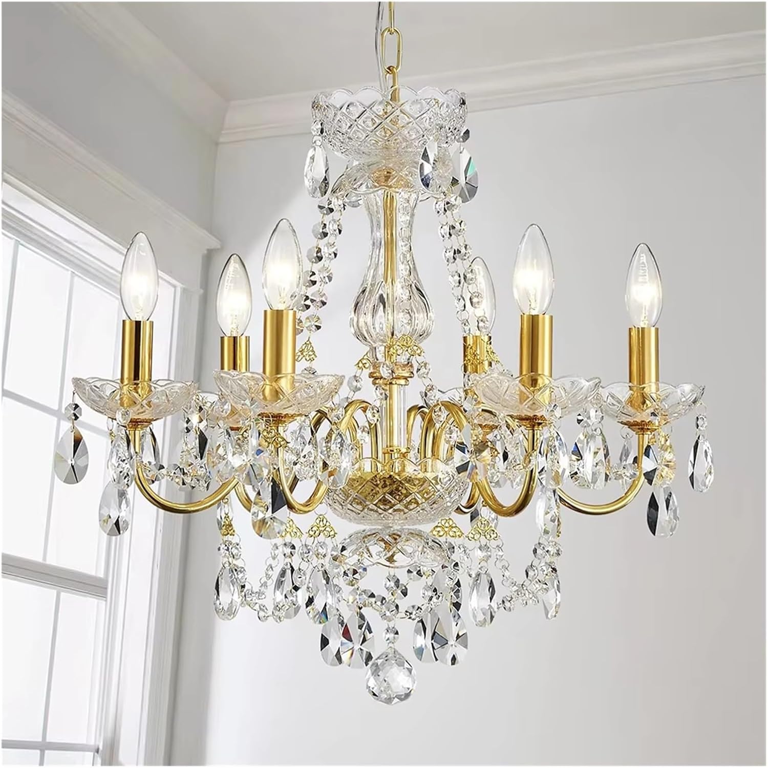 Luxury Crystal Candle Chandelier Lights for Living Dining Room Bedroom Kitchen Indoor Decorative Pendant Fixture Light,luminaire