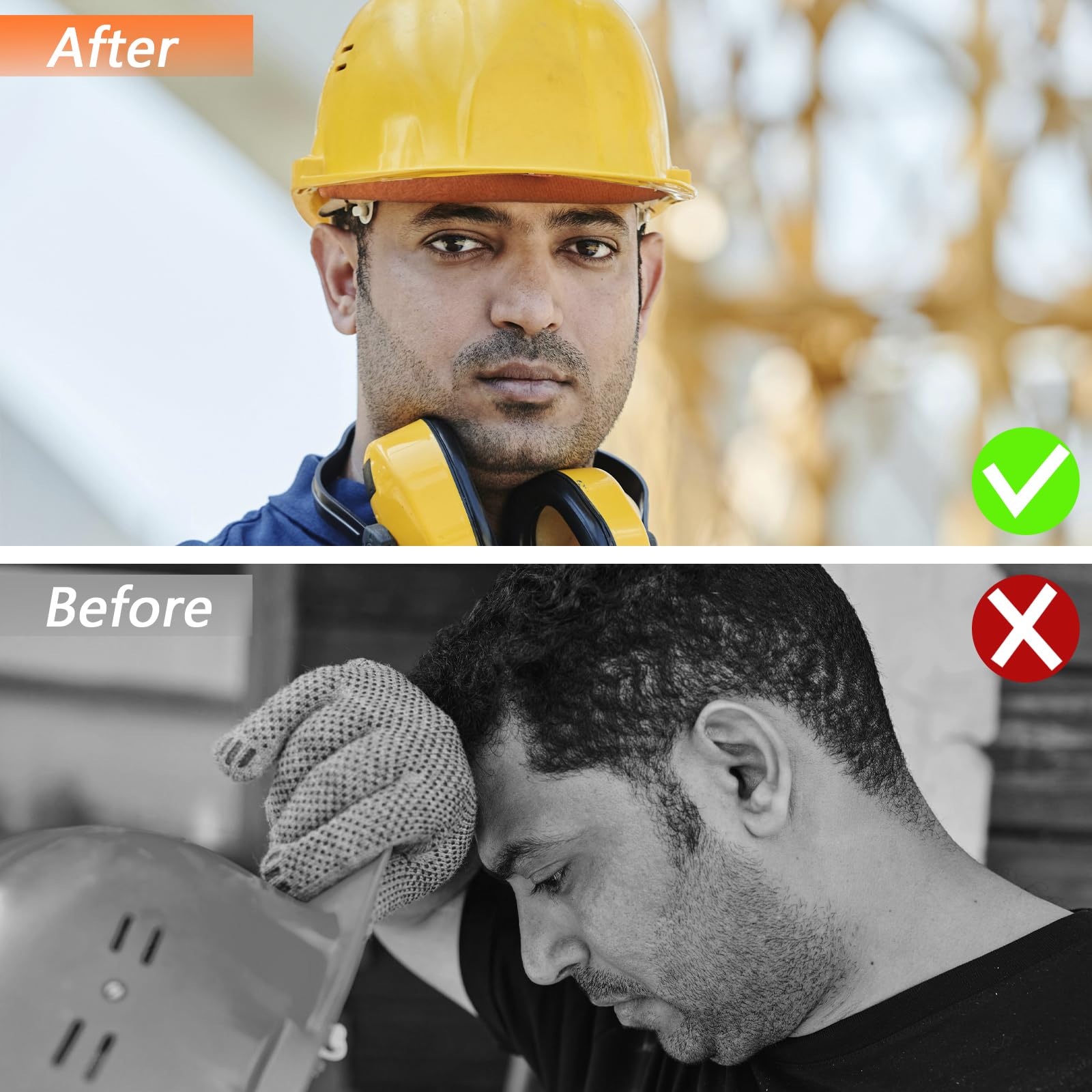 6 PCS Hard & Hat Liner, Flame Retardant Cotton Sweatband for Chainsaw Helmet & Welding Helmet, 25 × 9 × 0.5 cm - Image 4