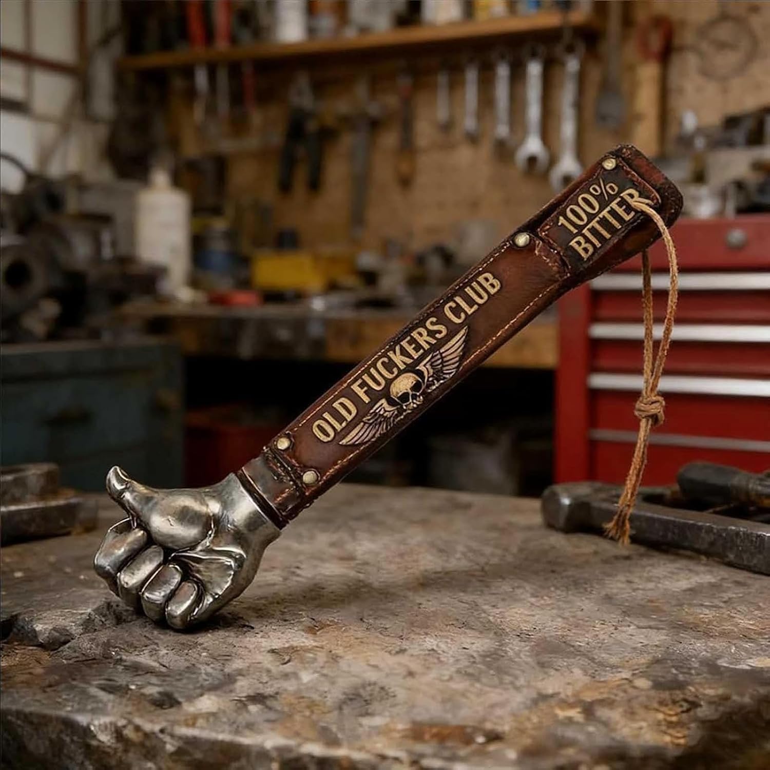 Old Fuckers Club - Stainless Steel Thumb Hammer, 100% Bitter Lifetime Member Multi-Functional Hammer, Funny Gag Gift Tool for Men, for Best Friend and Old Bastard (2pcs)