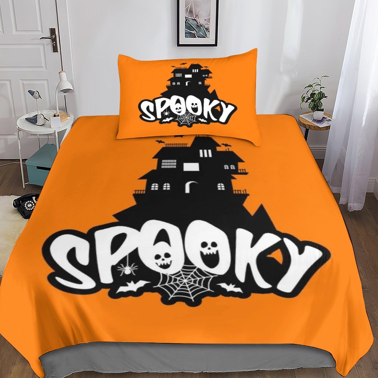 Housse de couette gothique Halloween 1 personne lit enfant